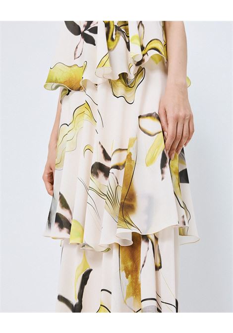 Vestito senza spalline con dettagli in ruffle ACCESS fashion | 63-3374-0037LIME